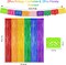 Cinco de Mayo Foil Fringe Curtain Backdrop Set – Rainbow Fiesta Party Decorations with Banner for Mexican Theme Parties, Wedding, Engagement & Photo Booth Decor